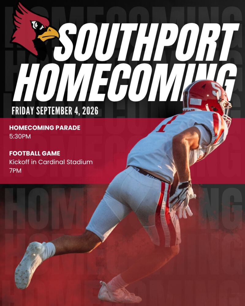 Image for the Tweet beginning: Southport Homecoming information ❤️🏈 