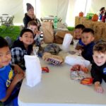 eating lunch