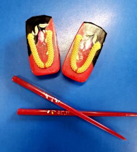 Japanese shoes and chopsticks