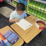 first grader working counting to 100