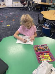 first grader working counting to 100