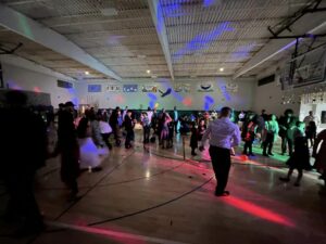 Dancing in the gym at the father-daughter dance