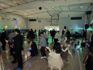 Dancing in the gym at the father-daughter dance