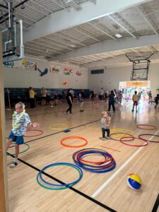 Students dancing in the gym