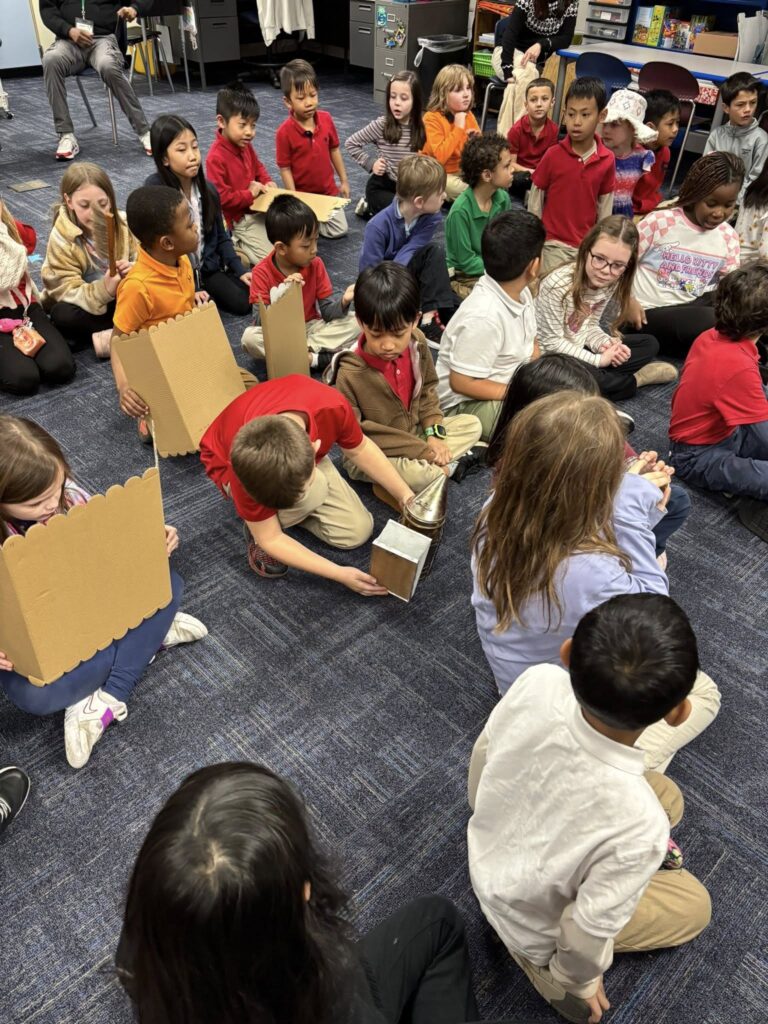 second graders learning more about bees
