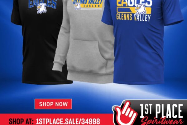Glenns Valley Spirit Wear shirts and sweatshirt