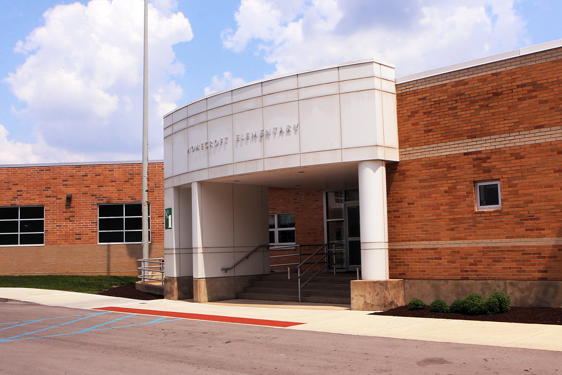 An image of the exterior of the school building