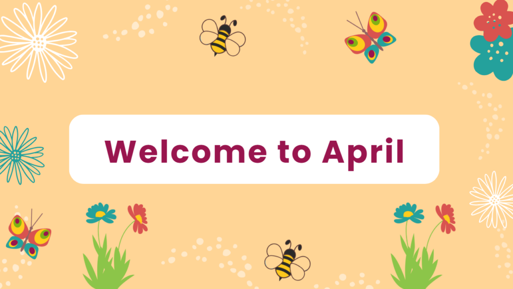 Screenshot of the first page of the April Slides