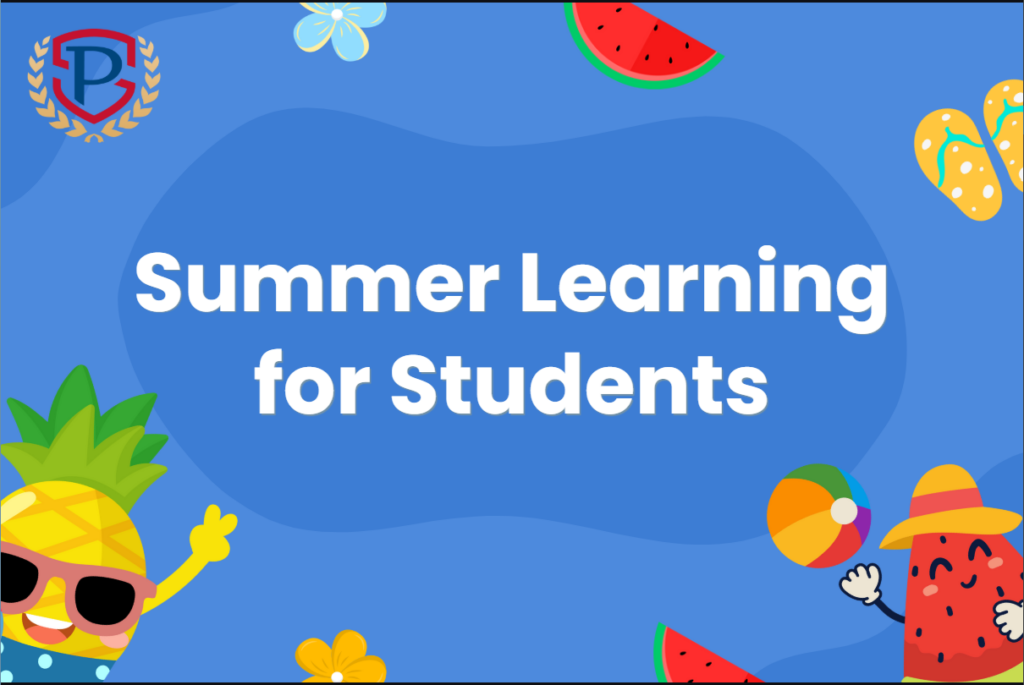 Student Summer Learning presentation opening slide.
