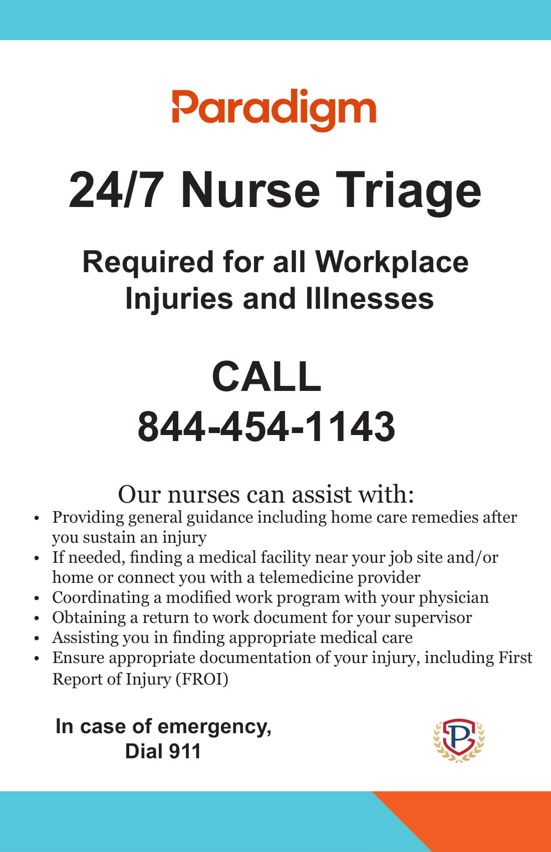 24/7 Nurse Triage Poster