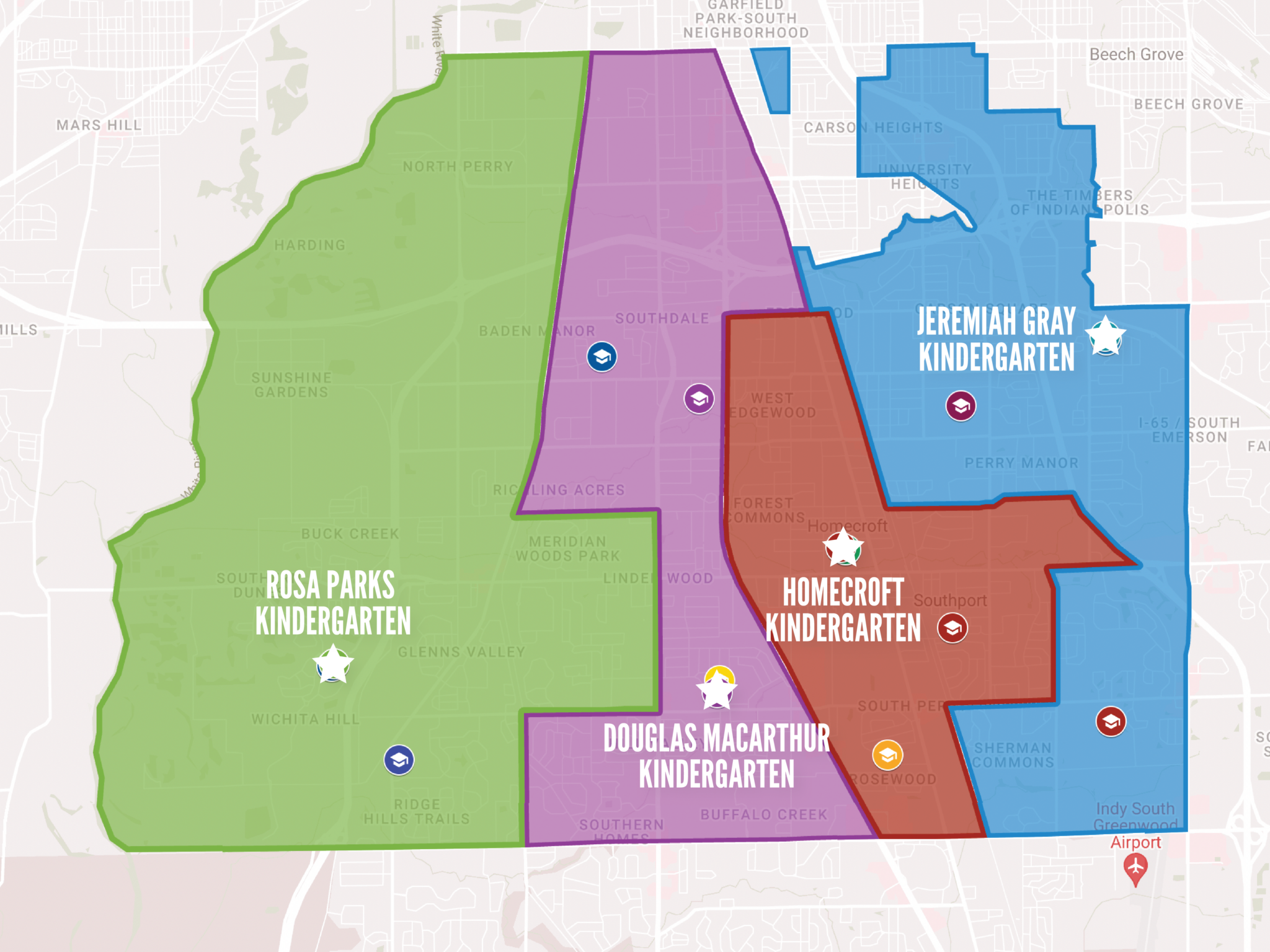 Boundary maps perry township schools