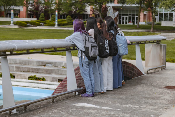 Perry Township Schools students explore the University of Indianapolis campus during filming for the Innovation & Entrepreneurship Program.