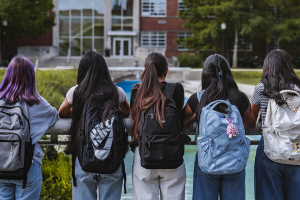 Perry Township Schools students explore the University of Indianapolis campus during filming for the Innovation & Entrepreneurship Program.